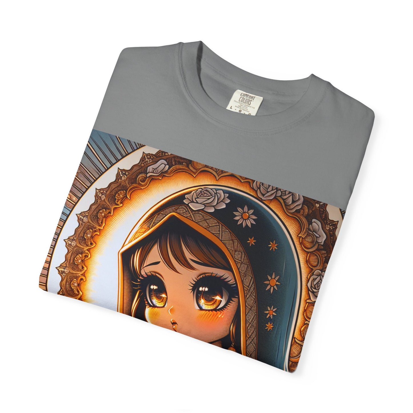Spiritual Virgin Mary T-shirt, Religious Tee Shirt, Christian Apparel, Artistic Graphic Tee, Unisex Casual Top