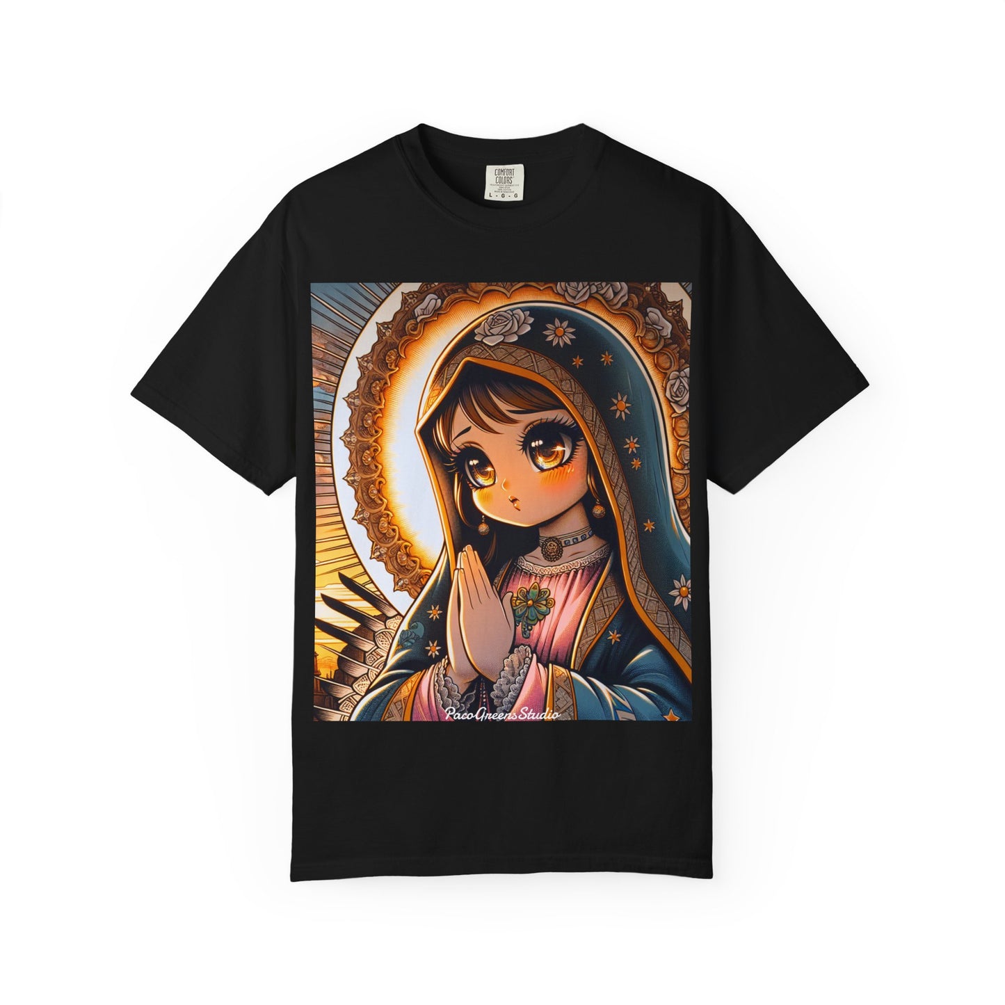 Spiritual Virgin Mary T-shirt, Religious Tee Shirt, Christian Apparel, Artistic Graphic Tee, Unisex Casual Top