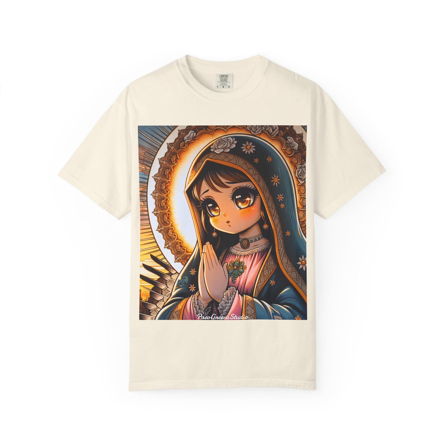 Spiritual Virgin Mary T-shirt, Religious Tee Shirt, Christian Apparel, Artistic Graphic Tee, Unisex Casual Top