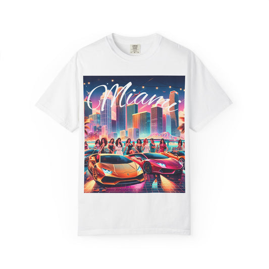 Miami Vibes T-shirt, Retro Tee, Vintage Style Top, Beach Clothing, Summer Shirt, Vacation Apparel