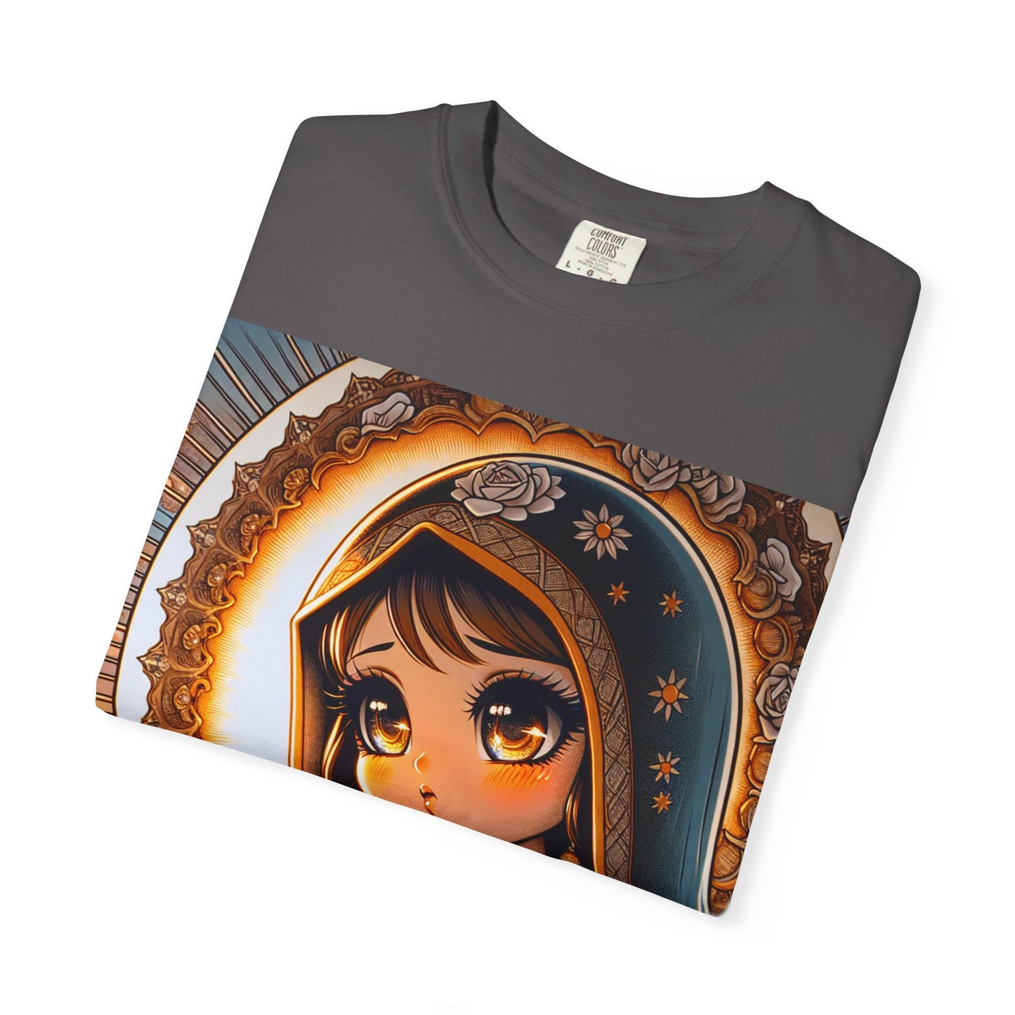 Spiritual Virgin Mary T-shirt, Religious Tee Shirt, Christian Apparel, Artistic Graphic Tee, Unisex Casual Top