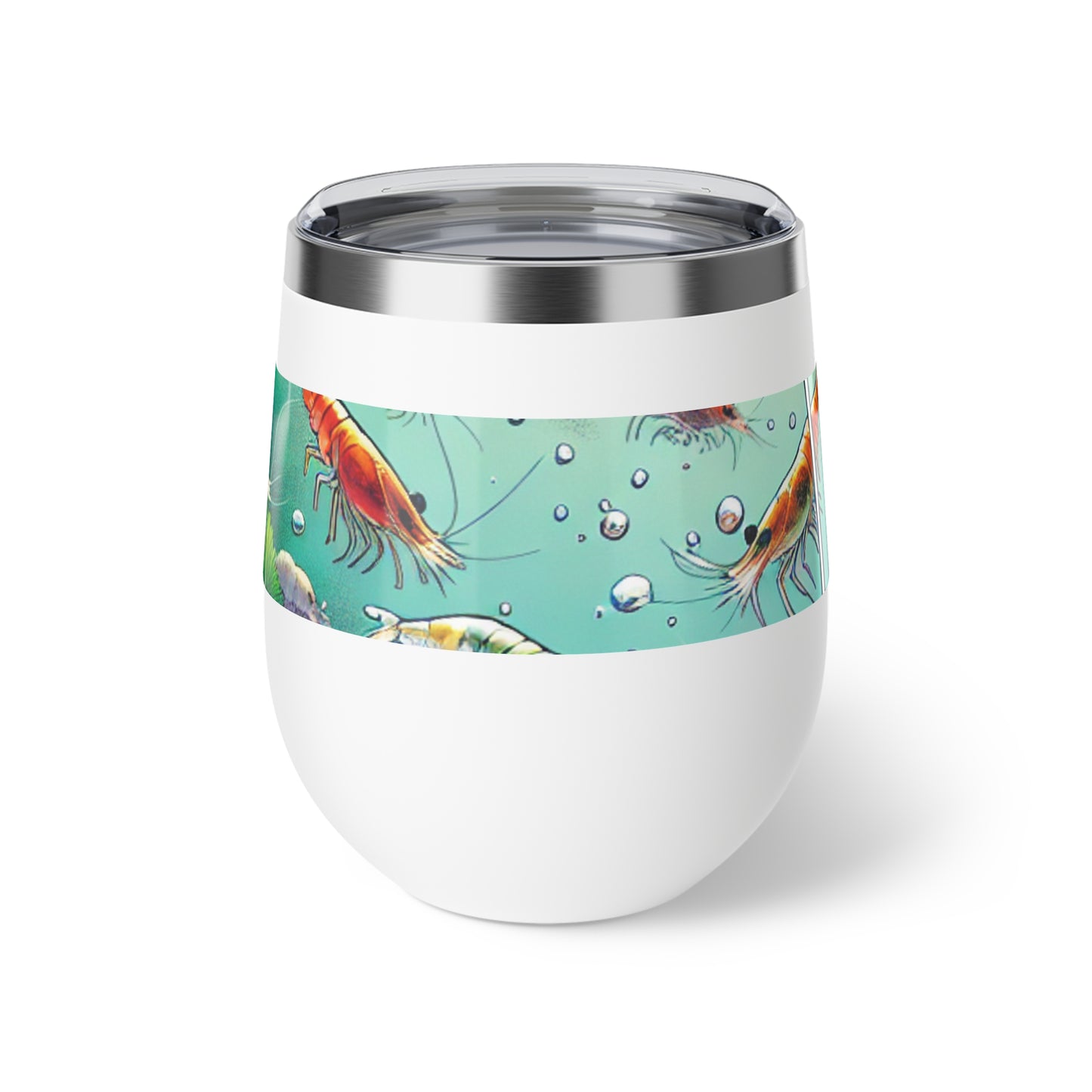 Insulated Colorful Aquatic Neocaradina Shrimp Design 12oz