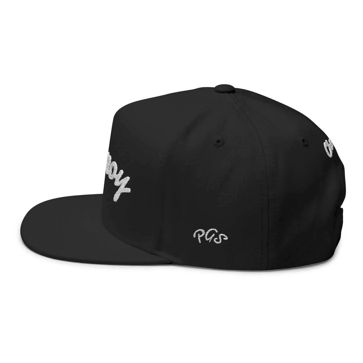 Flat Bill Cap - Chamoy Embroidered Design
