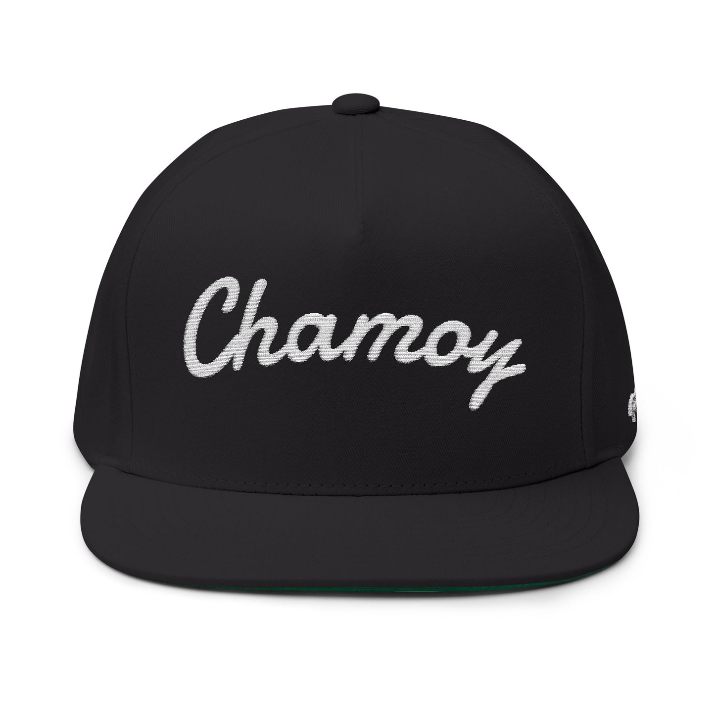 Flat Bill Cap - Chamoy Embroidered Design