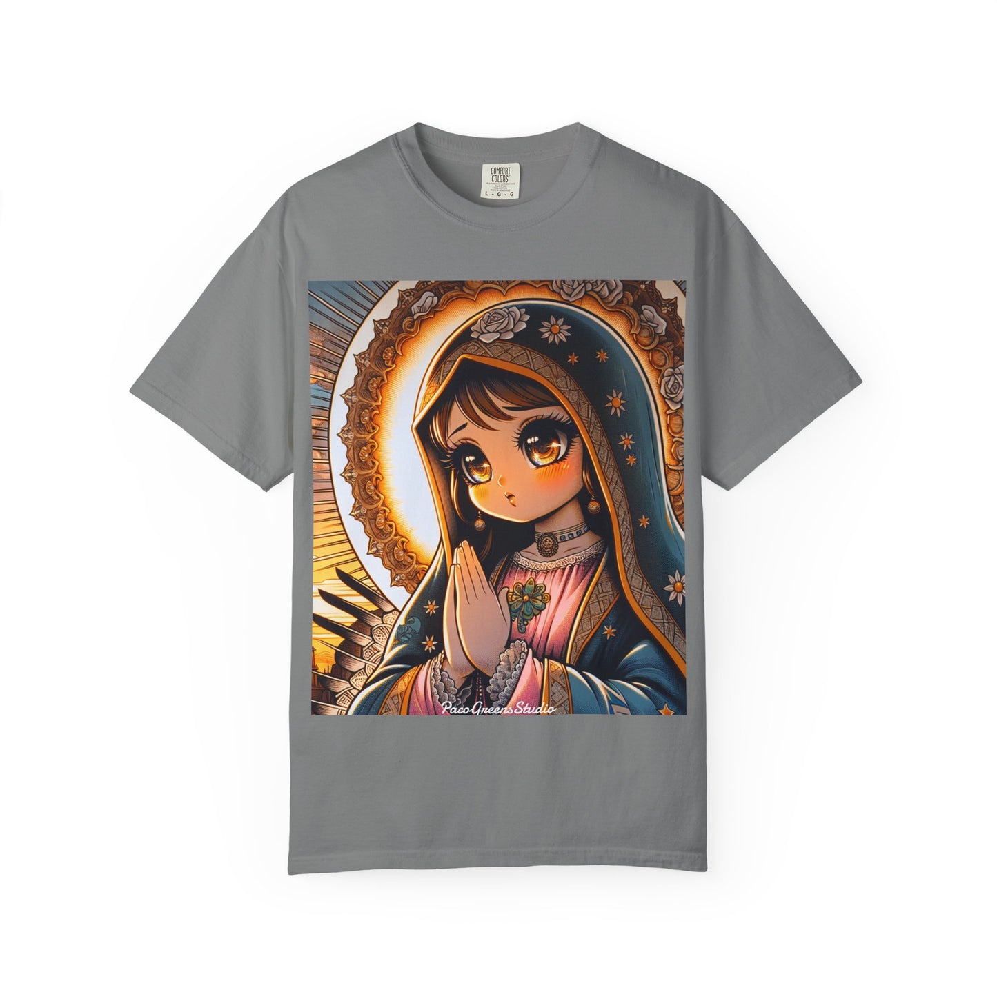 Spiritual Virgin Mary T-shirt, Religious Tee Shirt, Christian Apparel, Artistic Graphic Tee, Unisex Casual Top