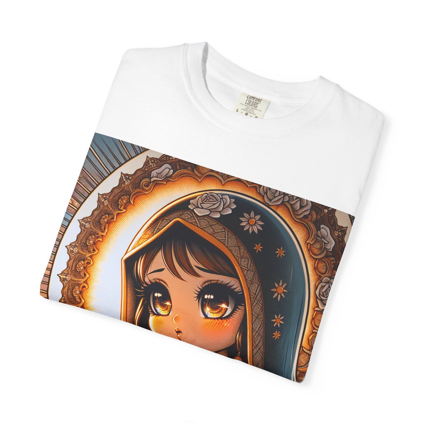 Spiritual Virgin Mary T-shirt, Religious Tee Shirt, Christian Apparel, Artistic Graphic Tee, Unisex Casual Top