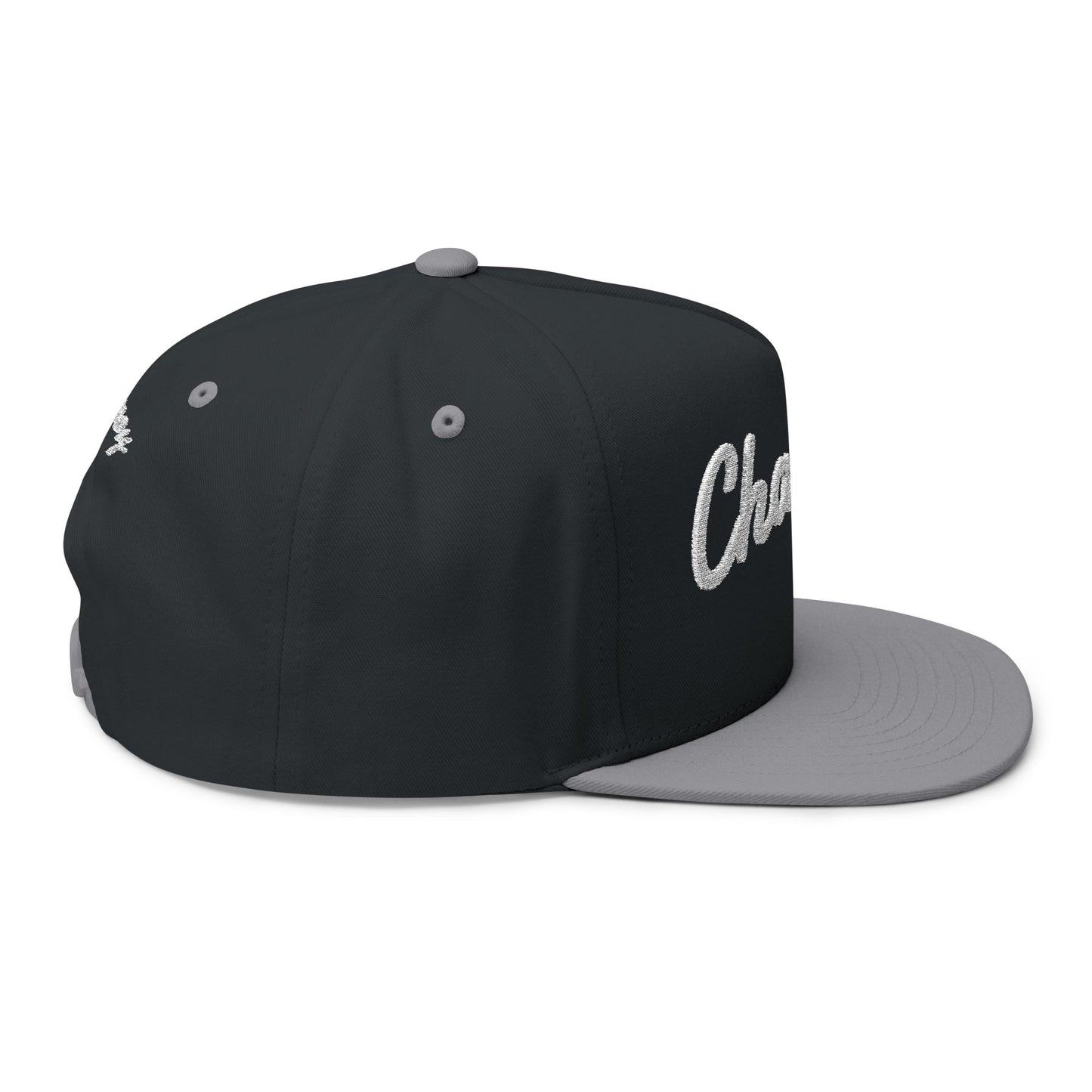Flat Bill Cap - Chamoy Embroidered Design
