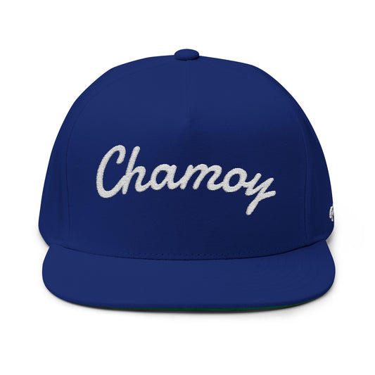 Flat Bill Cap - Chamoy Embroidered Design