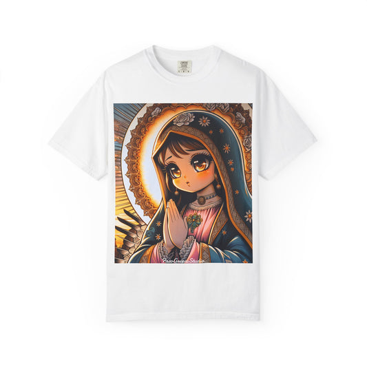 Spiritual Virgin Mary T-shirt, Religious Tee Shirt, Christian Apparel, Artistic Graphic Tee, Unisex Casual Top