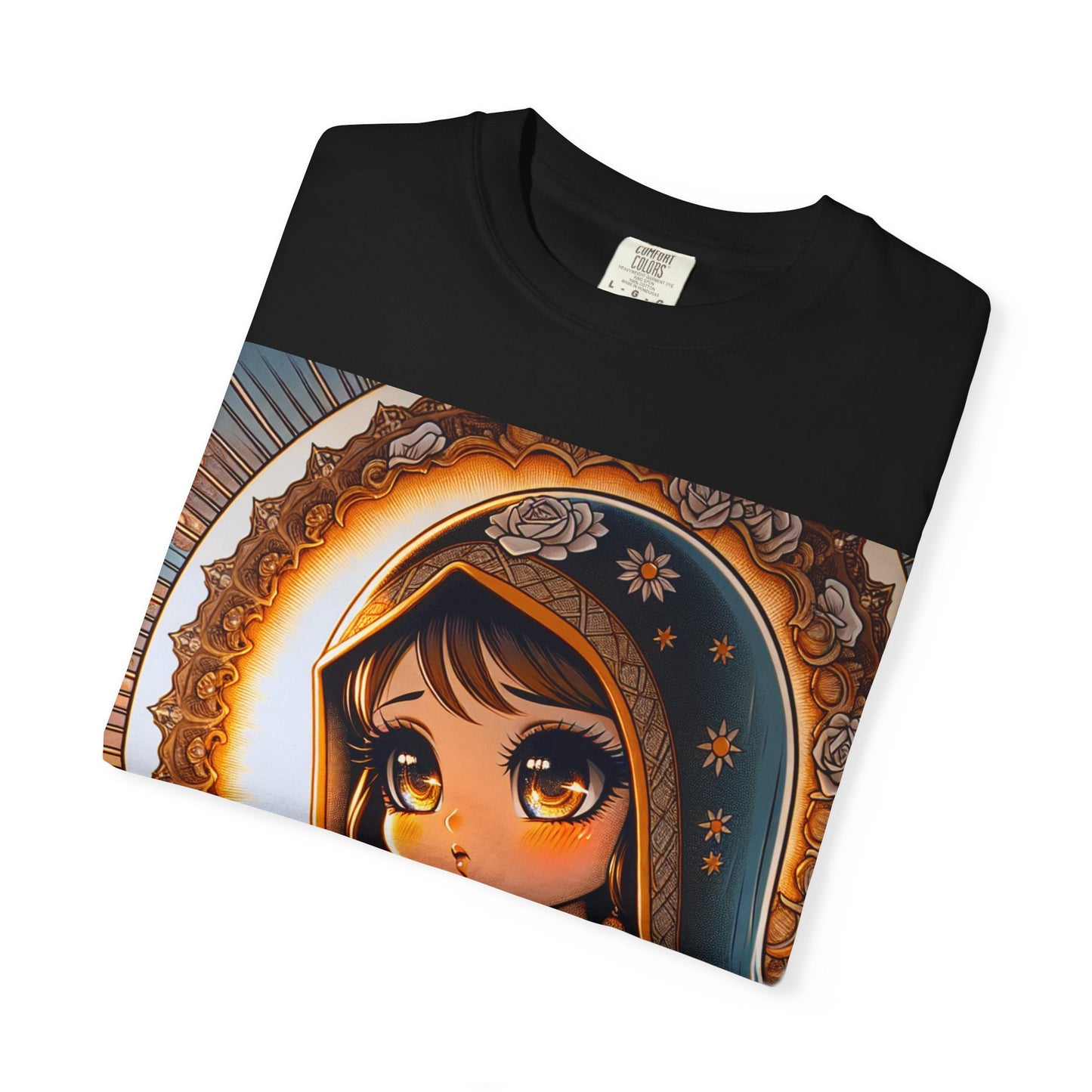 Spiritual Virgin Mary T-shirt, Religious Tee Shirt, Christian Apparel, Artistic Graphic Tee, Unisex Casual Top
