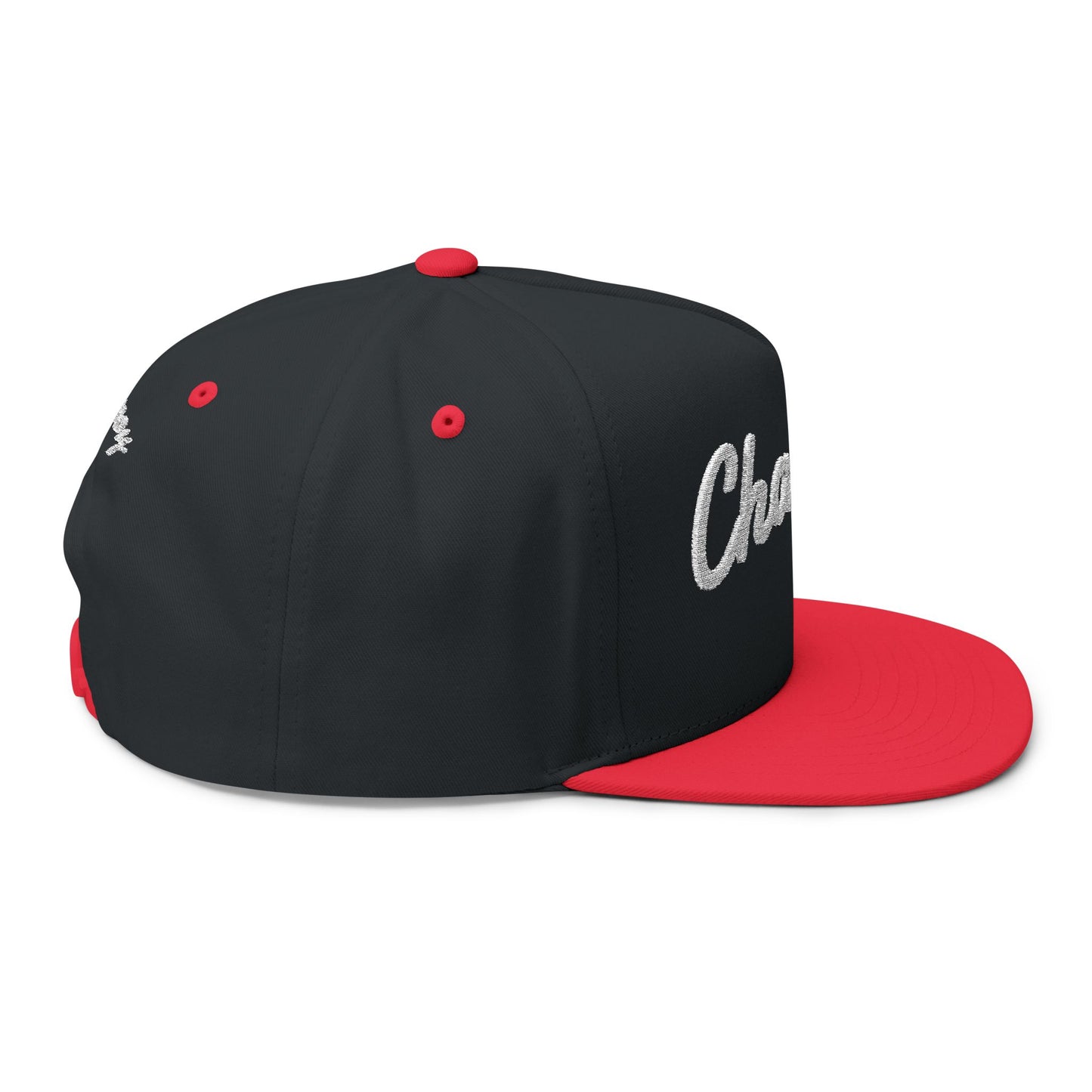 Flat Bill Cap - Chamoy Embroidered Design