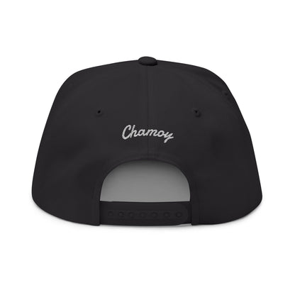 Flat Bill Cap - Chamoy Embroidered Design