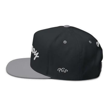 Flat Bill Cap - Chamoy Embroidered Design