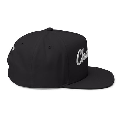 Flat Bill Cap - Chamoy Embroidered Design