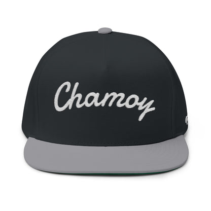 Flat Bill Cap - Chamoy Embroidered Design