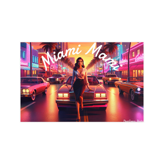 Miami Vibes Poster - Matte Wall Art