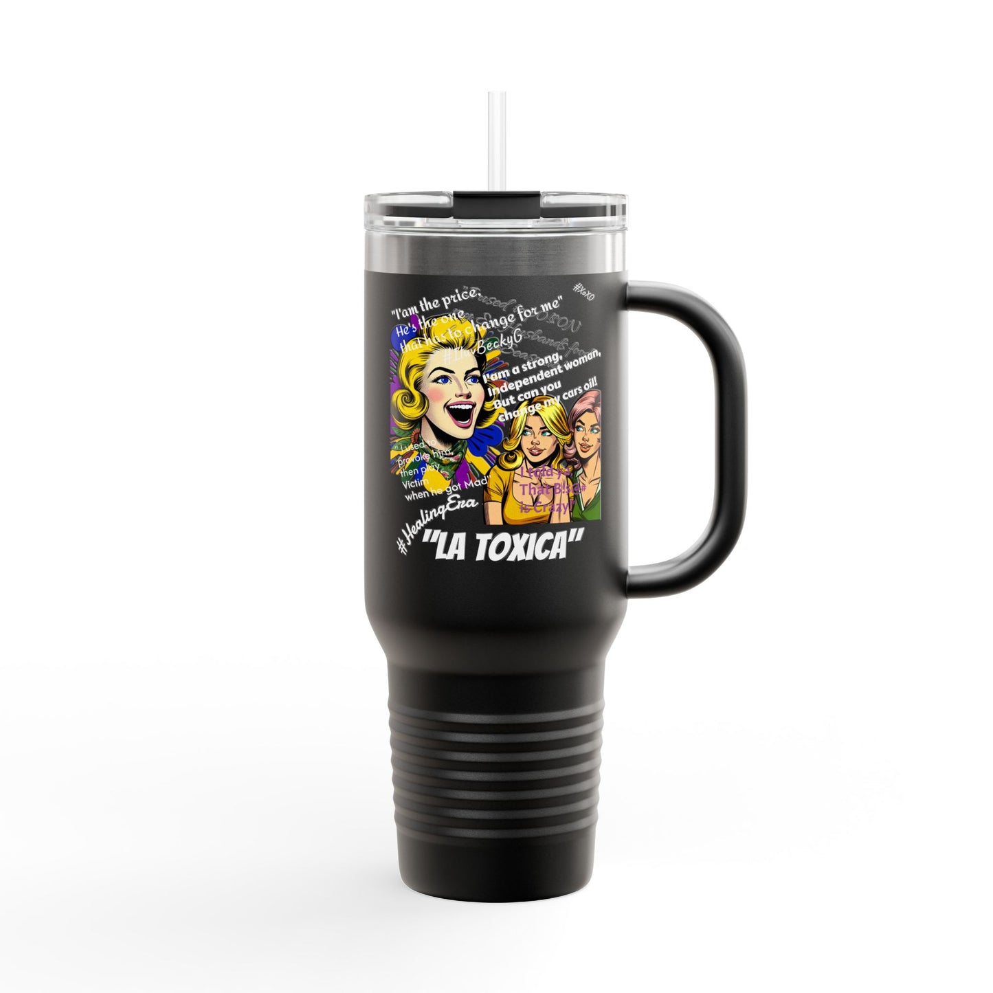La Guera Toxica Survivor Insulated Mug, 40oz,Gift,