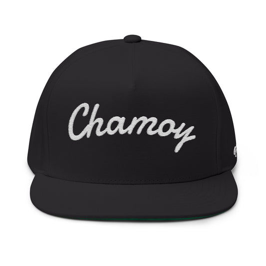 Flat Bill Cap - Chamoy Embroidered Design