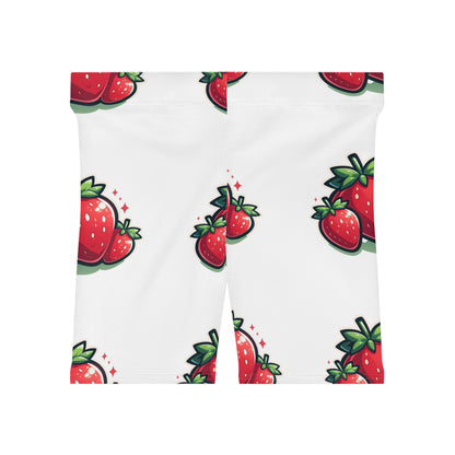 Strawberry Print Biker Shorts for woman.
