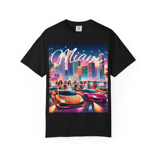 Miami Vibes T-shirt, Retro Tee, Vintage Style Top, Beach Clothing, Summer Shirt, Vacation Apparel
