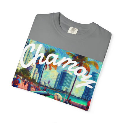 Queen Elizabeth in Miami Unisex T-shirt, British Royalty Tee, Funny Miami Beach Shirt, Vintage Style Graphic Tee, Gift for History Buffs