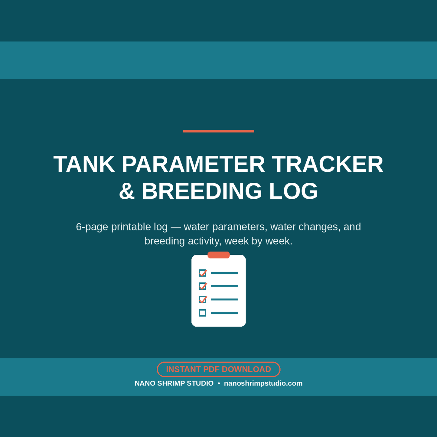 Tank Parameter Tracker & Breeding Log (Digital PDF)